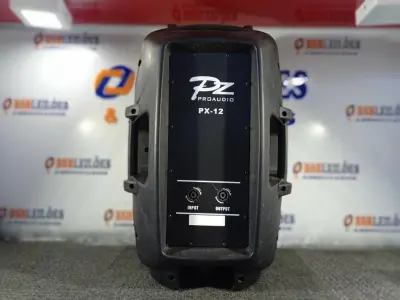 LOTE 076 - 1 CAIXA DE SOM PZPROPASSIVE PROAUDIO PX-12. (NO ESTADO) ATENÇÃO! FAZER A VISITAÇÃO ANTES DE ARREMATAR, NÃO SABEMOS SE FUNCIONA. LEILÃO NÃO TEM GARANTIA E NEM DEVOLUÇÃO, SUJEITO A POSSÍVEIS AVARIAS VISÍVEIS/OCULTAS E/OU AUSÊNCIA DE COMPONENTES.