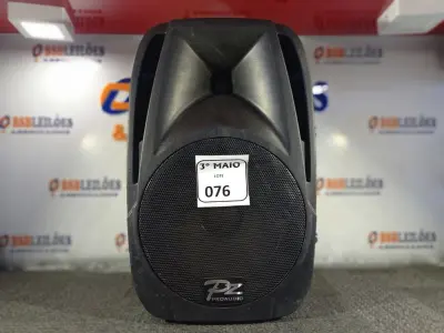 LOTE 076 - 1 CAIXA DE SOM PZPROPASSIVE PROAUDIO PX-12. (NO ESTADO) ATENÇÃO! FAZER A VISITAÇÃO ANTES DE ARREMATAR, NÃO SABEMOS SE FUNCIONA. LEILÃO NÃO TEM GARANTIA E NEM DEVOLUÇÃO, SUJEITO A POSSÍVEIS AVARIAS VISÍVEIS/OCULTAS E/OU AUSÊNCIA DE COMPONENTES.