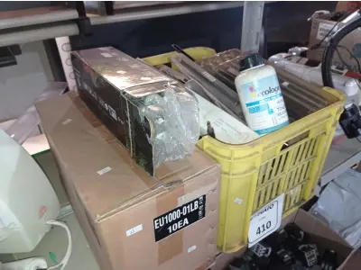 LOTE 410 - 01 LOTE COM DIVERSOS MATERIAIS PARA MANUTENÇÃO DE TONERS E IMPRESSORAS. (NO ESTADO) ATENÇÃO! FAZER A VISITAÇÃO ANTES DE ARREMATAR, NÃO SABEMOS SE FUNCIONA. LEILÃO NÃO TEM GARANTIA E NEM DEVOLUÇÃO, SUJEITO A POSSÍVEIS AVARIAS VISÍVEIS/OCULTAS E/OU AUSÊNCIA DE COMPONENTES.