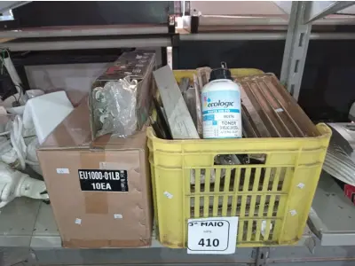 LOTE 410 - 01 LOTE COM DIVERSOS MATERIAIS PARA MANUTENÇÃO DE TONERS E IMPRESSORAS. (NO ESTADO) ATENÇÃO! FAZER A VISITAÇÃO ANTES DE ARREMATAR, NÃO SABEMOS SE FUNCIONA. LEILÃO NÃO TEM GARANTIA E NEM DEVOLUÇÃO, SUJEITO A POSSÍVEIS AVARIAS VISÍVEIS/OCULTAS E/OU AUSÊNCIA DE COMPONENTES.