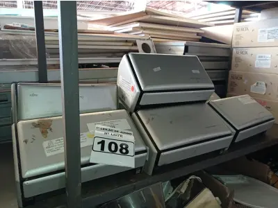 LOTE 108 - 08 SCANNER’S MARCAS E MODELOS DIVERSOS. (NO ESTADO) ATENÇÃO! FAZER A VISITAÇÃO ANTES DE ARREMATAR, NÃO SABEMOS SE FUNCIONA. LEILÃO NÃO TEM GARANTIA E NEM DEVOLUÇÃO, SUJEITO A POSSÍVEIS AVARIAS VISÍVEIS/OCULTAS E/OU AUSÊNCIA DE COMPONENTES.