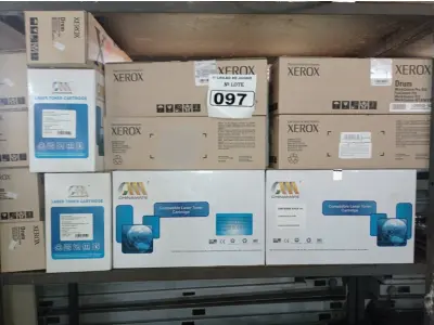 LOTE 097 - 01 LOTE DE TONNER’S, SENDO 09 XEROX PRO 412 E 10 TONNERS CHINAMATE X 3428 COMPATÍVEL COM PHASER 3428/3428D/3428DN. (NO ESTADO) ATENÇÃO! FAZER A VISITAÇÃO ANTES DE ARREMATAR, NÃO SABEMOS SE FUNCIONA. LEILÃO NÃO TEM GARANTIA E NEM DEVOLUÇÃO, SUJEITO A POSSÍVEIS AVARIAS VISÍVEIS/OCULTAS E/OU AUSÊNCIA DE COMPONENTES.