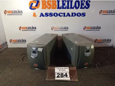 LOTE 284 - 02 NOBREAKS DE 1900VA MARCA INFINIUM. (NO ESTADO) ATENÇÃO! FAZER A VISITAÇÃO ANTES DE ARREMATAR, NÃO SABEMOS SE FUNCIONA. LEILÃO NÃO TEM GARANTIA E NEM DEVOLUÇÃO, SUJEITO A POSSÍVEIS AVARIAS VISÍVEIS/OCULTAS E/OU AUSÊNCIA DE COMPONENTES.