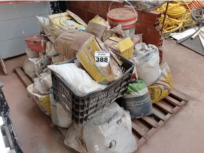LOTE 388 - 01 LOTE DE MATERIAIS PARA CONSTRUÇÃO. (NO ESTADO) ATENÇÃO! FAZER A VISITAÇÃO ANTES DE ARREMATAR, NÃO SABEMOS SE FUNCIONA. LEILÃO NÃO TEM GARANTIA E NEM DEVOLUÇÃO, SUJEITO A POSSÍVEIS AVARIAS VISÍVEIS/OCULTAS E/OU AUSÊNCIA DE COMPONENTES.