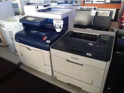 LOTE 224 - 02 IMPRESSORAS, SENDO 01 A LASER MODELO:5280 MARCA CANON E 01MULTIFUNCIONAL WORKCENTRE 6605 SEM TONER. (NO ESTADO) ATENÇÃO! FAZER A VISITAÇÃO ANTES DE ARREMATAR, NÃO SABEMOS SE FUNCIONA. LEILÃO NÃO TEM GARANTIA E NEM DEVOLUÇÃO, SUJEITO A POSSÍVEIS AVARIAS VISÍVEIS/OCULTAS E/OU AUSÊNCIA DE COMPONENTES.