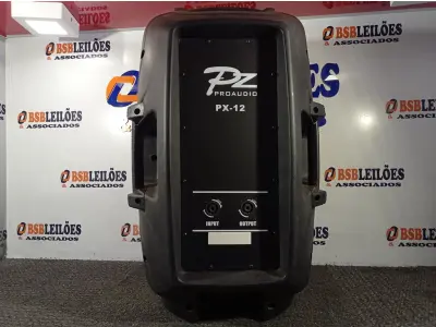 LOTE 278 - 01 CAIXA DE SOM PZPROPASSIVE PROAUDIO PX-12. (NO ESTADO) ATENÇÃO! FAZER A VISITAÇÃO ANTES DE ARREMATAR, NÃO SABEMOS SE FUNCIONA. LEILÃO NÃO TEM GARANTIA E NEM DEVOLUÇÃO, SUJEITO A POSSÍVEIS AVARIAS VISÍVEIS/OCULTAS E/OU AUSÊNCIA DE COMPONENTES.