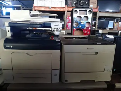LOTE 224 - 02 IMPRESSORAS, SENDO 01 A LASER MODELO:5280 MARCA CANON E 01MULTIFUNCIONAL WORKCENTRE 6605 SEM TONER. (NO ESTADO) ATENÇÃO! FAZER A VISITAÇÃO ANTES DE ARREMATAR, NÃO SABEMOS SE FUNCIONA. LEILÃO NÃO TEM GARANTIA E NEM DEVOLUÇÃO, SUJEITO A POSSÍVEIS AVARIAS VISÍVEIS/OCULTAS E/OU AUSÊNCIA DE COMPONENTES.