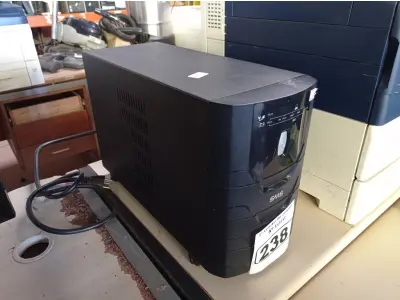 LOTE 238 - 01 NOBREAK 2200VA MARCA SMS.(NO ESTADO) ATENÇÃO! FAZER A VISITAÇÃO ANTES DE ARREMATAR, NÃO SABEMOS SE FUNCIONA. LEILÃO NÃO TEM GARANTIA E NEM DEVOLUÇÃO, SUJEITO A POSSÍVEIS AVARIAS VISÍVEIS/OCULTAS E/OU AUSÊNCIA DE COMPONENTES.