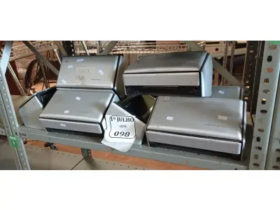 LOTE 098 - 08 SCANNER'S DIVERSAS MARCAS. (NO ESTADO) ATENÇÃO! FAZER A VISITAÇÃO ANTES DE ARREMATAR, NÃO SABEMOS SE FUNCIONA. LEILÃO NÃO TEM GARANTIA E NEM DEVOLUÇÃO, SUJEITO A POSSÍVEIS AVARIAS VISÍVEIS/OCULTAS E/OU AUSÊNCIA DE COMPONENTES.