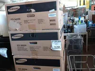 LOTE 120 - 03 GAVETAS ADICIONAL SAMSUNGSCX-S6555A. (NO ESTADO) ATENÇÃO! FAZER A VISITAÇÃO ANTES DE ARREMATAR, NÃO SABEMOS SE FUNCIONA. LEILÃO NÃO TEM GARANTIA E NEM DEVOLUÇÃO, SUJEITO A POSSÍVEIS AVARIAS VISÍVEIS/OCULTAS E/OU AUSÊNCIA DE COMPONENTES.