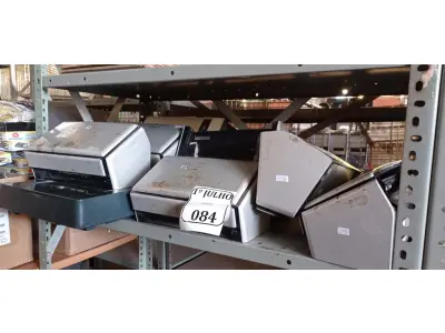 LOTE 084 - 08 SCANNER'S DIVERSAS MARCAS. (NO ESTADO) ATENÇÃO! FAZER A VISITAÇÃO ANTES DE ARREMATAR, NÃO SABEMOS SE FUNCIONA. LEILÃO NÃO TEM GARANTIA E NEM DEVOLUÇÃO, SUJEITO A POSSÍVEIS AVARIAS VISÍVEIS/OCULTAS E/OU AUSÊNCIA DE COMPONENTES.