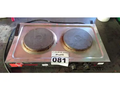 LOTE 081 - 01 FOGÃO DE INDUÇÃO 02 BOCAS MARCA COMPACT 220V. (NO ESTADO) ATENÇÃO! FAZER A VISITAÇÃO ANTES DE ARREMATAR, NÃO SABEMOS SE FUNCIONA. LEILÃO NÃO TEM GARANTIA E NEM DEVOLUÇÃO, SUJEITO A POSSÍVEIS AVARIAS VISÍVEIS/OCULTAS E/OU AUSÊNCIA DE COMPONENTES.