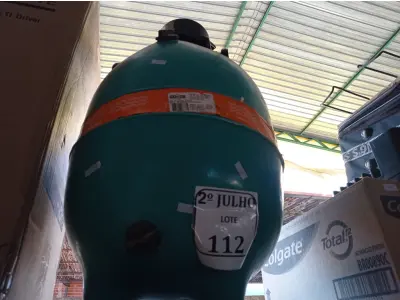 LOTE 112 - 01 FILTRO PARA PISCINA. (NO ESTADO) ATENÇÃO! FAZER A VISITAÇÃO ANTES DE ARREMATAR, NÃO SABEMOS SE FUNCIONA. LEILÃO NÃO TEM GARANTIA E NEM DEVOLUÇÃO, SUJEITO A POSSÍVEIS AVARIAS VISÍVEIS/OCULTAS E/OU AUSÊNCIA DE COMPONENTES.