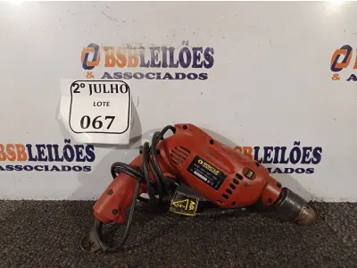 LOTE 067 - 01 FURADEIRA SCHUZ 220V. (NO ESTADO) ATENÇÃO! FAZER A VISITAÇÃO ANTES DE ARREMATAR, NÃO SABEMOS SE FUNCIONA. LEILÃO NÃO TEM GARANTIA E NEM DEVOLUÇÃO, SUJEITO A POSSÍVEIS AVARIAS VISÍVEIS/OCULTAS E/OU AUSÊNCIA DE COMPONENTES.