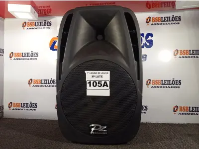 LOTE 105 - 01 CAIXA DE SOM PZPROPASSIVE PROAUDIO PX-12. (NO ESTADO) ATENÇÃO! FAZER A VISITAÇÃO ANTES DE ARREMATAR, NÃO SABEMOS SE FUNCIONA. LEILÃO NÃO TEM GARANTIA E NEM DEVOLUÇÃO, SUJEITO A POSSÍVEIS AVARIAS VISÍVEIS/OCULTAS E/OU AUSÊNCIA DE COMPONENTES.