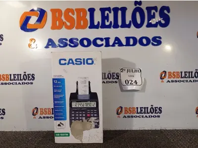 LOTE 024 - 01 CALCULADORA COM IMPRESSORA HR-100TM-BK MARCA CASIO. (NO ESTADO) ATENÇÃO! FAZER A VISITAÇÃO ANTES DE ARREMATAR, NÃO SABEMOS SE FUNCIONA. LEILÃO NÃO TEM GARANTIA E NEM DEVOLUÇÃO, SUJEITO A POSSÍVEIS AVARIAS VISÍVEIS/OCULTAS E/OU AUSÊNCIA DE COMPONENTES.