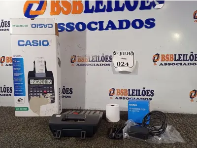LOTE 024 - 01 CALCULADORA COM IMPRESSORA HR-100TM-BK MARCA CASIO. (NO ESTADO) ATENÇÃO! FAZER A VISITAÇÃO ANTES DE ARREMATAR, NÃO SABEMOS SE FUNCIONA. LEILÃO NÃO TEM GARANTIA E NEM DEVOLUÇÃO, SUJEITO A POSSÍVEIS AVARIAS VISÍVEIS/OCULTAS E/OU AUSÊNCIA DE COMPONENTES.