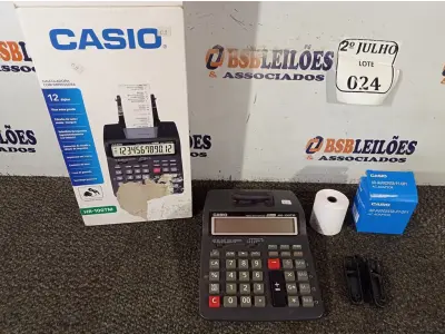 LOTE 024 - 01 CALCULADORA COM IMPRESSORA HR-100TM-BK MARCA CASIO. (NO ESTADO) ATENÇÃO! FAZER A VISITAÇÃO ANTES DE ARREMATAR, NÃO SABEMOS SE FUNCIONA. LEILÃO NÃO TEM GARANTIA E NEM DEVOLUÇÃO, SUJEITO A POSSÍVEIS AVARIAS VISÍVEIS/OCULTAS E/OU AUSÊNCIA DE COMPONENTES.