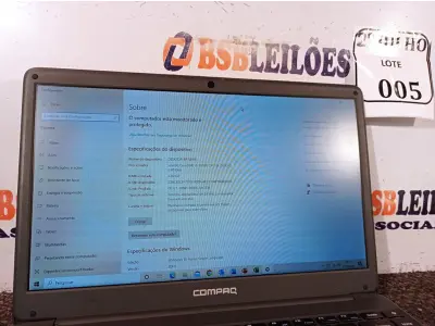 LOTE 005 - 01 NOTEBOOK CORE I3 MARCA COMPAQ PRESARIO CQ-27 COM FONTE 19V. (NO ESTADO) ATENÇÃO! FAZER A VISITAÇÃO ANTES DE ARREMATAR, NÃO SABEMOS SE FUNCIONA. LEILÃO NÃO TEM GARANTIA E NEM DEVOLUÇÃO, SUJEITO A POSSÍVEIS AVARIAS VISÍVEIS/OCULTAS E/OU AUSÊNCIA DE COMPONENTES.
