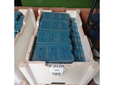 LOTE 389 - 02 CAIXAS COM GELO REUTILIZÁVEL (NO ESTADO) ATENÇÃO! FAZER A VISITAÇÃO ANTES DE ARREMATAR, NÃO SABEMOS SE FUNCIONA. LEILÃO NÃO TEM GARANTIA E NEM DEVOLUÇÃO, SUJEITO A POSSÍVEIS AVARIAS VISÍVEIS/OCULTAS E/OU AUSÊNCIA DE COMPONENTES.