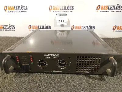 LOTE 241 - 01 AMPLIFICADOR WATTSOM BDK-2000 (NO ESTADO) ATENÇÃO! FAZER A VISITAÇÃO ANTES DE ARREMATAR, NÃO SABEMOS SE FUNCIONA. LEILÃO NÃO TEM GARANTIA E NEM DEVOLUÇÃO, SUJEITO A POSSÍVEIS AVARIAS VISÍVEIS/OCULTAS E/OU AUSÊNCIA DE COMPONENTES.