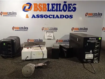 LOTE 254 - 01 SELADORA PEQUENA ,02 BATERIAS PARA NOBREAK ,01 ESTABILIZADOR E 01 NOBREAK (NO ESTADO) ATENÇÃO! FAZER A VISITAÇÃO ANTES DE ARREMATAR, NÃO SABEMOS SE FUNCIONA. LEILÃO NÃO TEM GARANTIA E NEM DEVOLUÇÃO, SUJEITO A POSSÍVEIS AVARIAS VISÍVEIS/OCULTAS E/OU AUSÊNCIA DE COMPONENTES.