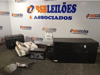 LOTE 254 - 01 SELADORA PEQUENA ,02 BATERIAS PARA NOBREAK ,01 ESTABILIZADOR E 01 NOBREAK (NO ESTADO) ATENÇÃO! FAZER A VISITAÇÃO ANTES DE ARREMATAR, NÃO SABEMOS SE FUNCIONA. LEILÃO NÃO TEM GARANTIA E NEM DEVOLUÇÃO, SUJEITO A POSSÍVEIS AVARIAS VISÍVEIS/OCULTAS E/OU AUSÊNCIA DE COMPONENTES.
