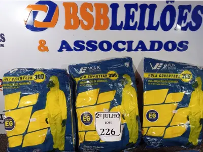 LOTE 226 - 05 MACACÕES DE SEGURANÇA VOLH GOVERTECH 300 TAMANHO EG. (NO ESTADO) ATENÇÃO! FAZER A VISITAÇÃO ANTES DE ARREMATAR, NÃO SABEMOS SE FUNCIONA. LEILÃO NÃO TEM GARANTIA E NEM DEVOLUÇÃO, SUJEITO A POSSÍVEIS AVARIAS VISÍVEIS/OCULTAS E/OU AUSÊNCIA DE COMPONENTES.