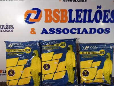 LOTE 130 - 05 MACACÕES DE SEGURANÇA VOLH GOVERTECH 300 TAMANHO G. (NO ESTADO) ATENÇÃO! FAZER A VISITAÇÃO ANTES DE ARREMATAR, NÃO SABEMOS SE FUNCIONA. LEILÃO NÃO TEM GARANTIA E NEM DEVOLUÇÃO, SUJEITO A POSSÍVEIS AVARIAS VISÍVEIS/OCULTAS E/OU AUSÊNCIA DE COMPONENTES.