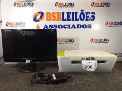 LOTE 298 - 01 IMPRESSORA HP DESCKJET 2136 COM FONTE E 01 MONITOR LG 19” (NO ESTADO) ATENÇÃO! FAZER A VISITAÇÃO ANTES DE ARREMATAR, NÃO SABEMOS SE FUNCIONA. LEILÃO NÃO TEM GARANTIA E NEM DEVOLUÇÃO, SUJEITO A POSSÍVEIS AVARIAS VISÍVEIS/OCULTAS E/OU AUSÊNCIA DE COMPONENTES.