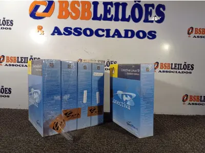 LOTE 174 - 05 KITS DE SISTEMA OPERACIONAL E APLICATIVOS PARA ESTAÇÕES DE TRABALHO E SERVIDORES. (NO ESTADO) ATENÇÃO! FAZER A VISITAÇÃO ANTES DE ARREMATAR, NÃO SABEMOS SE FUNCIONA. LEILÃO NÃO TEM GARANTIA E NEM DEVOLUÇÃO, SUJEITO A POSSÍVEIS AVARIAS VISÍVEIS/OCULTAS E/OU AUSÊNCIA DE COMPONENTES.