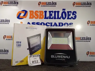 LOTE 052 - 01 REFLETOR SLIM LED PT 100W 6K 30000H – BLUMENAU NOVO. (NO ESTADO)