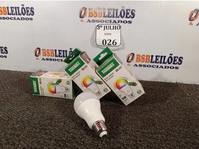 LOTE 026 - 03 LÂMPADAS SMART WI-FI LED 10W A60 RGB - TASHIBRA NOVO. (NO ESTADO)