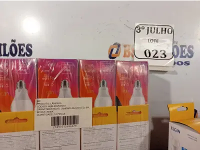 LOTE 023 - 20 LÂMPADAS BULBO LED A60 9W BIVOLT 3000K – ELGIN NOVO
