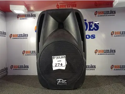 LOTE 274 - 01 CAIXA DE SOM PZPROPASSIVE PROAUDIO PX-12. (NO ESTADO) ATENÇÃO! FAZER A VISITAÇÃO ANTES DE ARREMATAR, NÃO SABEMOS SE FUNCIONA. LEILÃO NÃO TEM GARANTIA E NEM DEVOLUÇÃO, SUJEITO A POSSÍVEIS AVARIAS VISÍVEIS/OCULTAS E/OU AUSÊNCIA DE COMPONENTES.