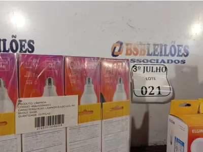 LOTE 021 - 20 LÂMPADAS BULBO LED A60 9W BIVOLT 3000K – ELGIN NOVO. (NO ESTADO)