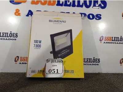 LOTE 051 - 01 REFLETOR SLIM LED PT 100W 6K 30000H – BLUMENAU NOVO. (NO ESTADO)