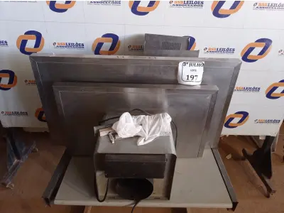 LOTE 197 - 01 COIFA 220V MARCA ELETROMEC. (NO ESTADO) ATENÇÃO! FAZER A VISITAÇÃO ANTES DE ARREMATAR, NÃO SABEMOS SE FUNCIONA. LEILÃO NÃO TEM GARANTIA E NEM DEVOLUÇÃO, SUJEITO A POSSÍVEIS AVARIAS VISÍVEIS/OCULTAS E/OU AUSÊNCIA DE COMPONENTES.