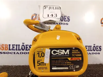 LOTE 143 - 01 TALHA MANUAL DE CORRENTE 1 TONELADA NOVA. (NO ESTADO)