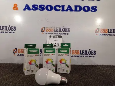 LOTE 025 - 03 LÂMPADA SMART WI-FI LED 10W A60 RGB - TASHIBRA NOVO. (NO ESTADO)