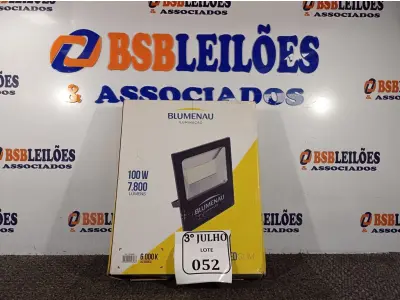 LOTE 052 - 01 REFLETOR SLIM LED PT 100W 6K 30000H – BLUMENAU NOVO. (NO ESTADO)