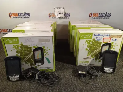 LOTE 204 - 10 POCKET PC GPS P550B. (NO ESTADO) ATENÇÃO! FAZER A VISITAÇÃO ANTES DE ARREMATAR, NÃO SABEMOS SE FUNCIONA. LEILÃO NÃO TEM GARANTIA E NEM DEVOLUÇÃO, SUJEITO A POSSÍVEIS AVARIAS VISÍVEIS/OCULTAS E/OU AUSÊNCIA DE COMPONENTES.