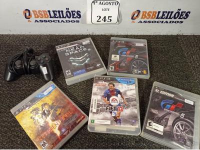 LOTE 245 - 05 JOGOS PARA PS3 E 01 CONTROLE PARA PS2. (NO ESTADO) ATENÇÃO! FAZER A VISITAÇÃO ANTES DE ARREMATAR, NÃO SABEMOS SE FUNCIONA. LEILÃO NÃO TEM GARANTIA E NEM DEVOLUÇÃO, SUJEITO A POSSÍVEIS AVARIAS VISÍVEIS/OCULTAS E/OU AUSÊNCIA DE COMPONENTES.