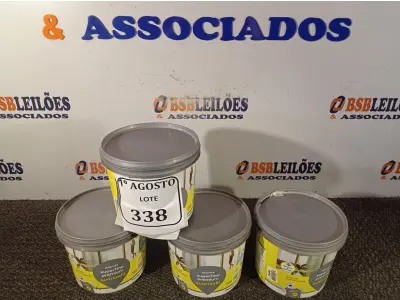 LOTE 338 - 04 BALDINHOS DE REJUNTE SUPERFINO PREMIUM QUARTZOLIT COM 2KG CADA. (NO ESTADO) ATENÇÃO! FAZER A VISITAÇÃO ANTES DE ARREMATAR, NÃO SABEMOS SE FUNCIONA. LEILÃO NÃO TEM GARANTIA E NEM DEVOLUÇÃO, SUJEITO A POSSÍVEIS AVARIAS VISÍVEIS/OCULTAS E/OU AUSÊNCIA DE COMPONENTES.