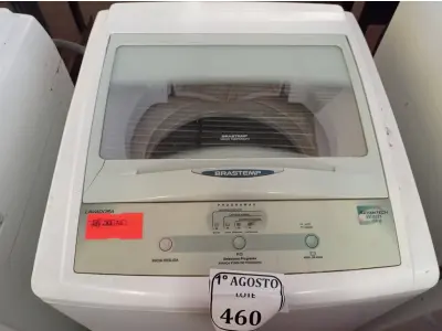 LOTE 460 - 01 MÁQUINA DE LAVAR ROUPAS BRASTEMP 6KG.  (NO ESTADO) ATENÇÃO! FAZER A VISITAÇÃO ANTES DE ARREMATAR, NÃO SABEMOS SE FUNCIONA. LEILÃO NÃO TEM GARANTIA E NEM DEVOLUÇÃO, SUJEITO A POSSÍVEIS AVARIAS VISÍVEIS/OCULTAS E/OU AUSÊNCIA DE COMPONENTES.