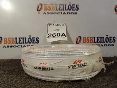 LOTE 260 - 01 ROLO DE CABO FLEXÍVEL 450/750VOLTS 1X4,00MM NA COR BRANCO. (NO ESTADO) ATENÇÃO! FAZER A VISITAÇÃO ANTES DE ARREMATAR, NÃO SABEMOS SE FUNCIONA. LEILÃO NÃO TEM GARANTIA E NEM DEVOLUÇÃO, SUJEITO A POSSÍVEIS AVARIAS VISÍVEIS/OCULTAS E/OU AUSÊNCIA DE COMPONENTES.