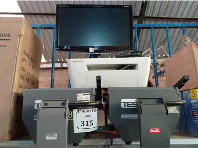 LOTE 315 - 01 IMPRESSORA HP DESCKJET 2136 COM FONTE, 01 MONITOR LG 19”, 02 RETROPROJETORES MARCA TES. (NO ESTADO) ATENÇÃO! FAZER A VISITAÇÃO ANTES DE ARREMATAR, NÃO SABEMOS SE FUNCIONA. LEILÃO NÃO TEM GARANTIA E NEM DEVOLUÇÃO, SUJEITO A POSSÍVEIS AVARIAS VISÍVEIS/OCULTAS E/OU AUSÊNCIA DE COMPONENTES.