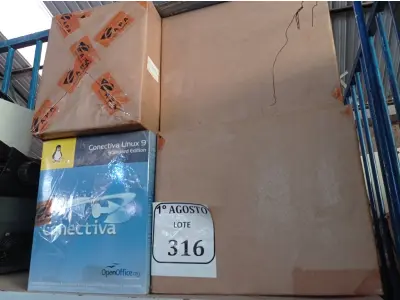 LOTE 316 - 01 LOTE COM VÁRIOS KITS DE SISTEMA OPERACIONAL E APLICATIVOS PARA ESTAÇÕES DE TRABALHO E SERVIDORES. (NO ESTADO) ATENÇÃO! FAZER A VISITAÇÃO ANTES DE ARREMATAR, NÃO SABEMOS SE FUNCIONA. LEILÃO NÃO TEM GARANTIA E NEM DEVOLUÇÃO, SUJEITO A POSSÍVEIS AVARIAS VISÍVEIS/OCULTAS E/OU AUSÊNCIA DE COMPONENTES.