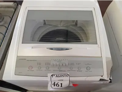 LOTE 461 - 01 MÁQUINA DE LAVAR ROUPAS BRASTEMP 6KG COM AVARIAS.  (NO ESTADO) ATENÇÃO! FAZER A VISITAÇÃO ANTES DE ARREMATAR, NÃO SABEMOS SE FUNCIONA. LEILÃO NÃO TEM GARANTIA E NEM DEVOLUÇÃO, SUJEITO A POSSÍVEIS AVARIAS VISÍVEIS/OCULTAS E/OU AUSÊNCIA DE COMPONENTES.