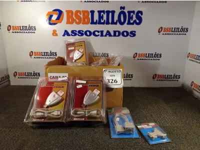 LOTE 326 - 01 LOTE COM CAIXAS COM CABOS E ADAPTADORES. (NO ESTADO) ATENÇÃO! FAZER A VISITAÇÃO ANTES DE ARREMATAR, NÃO SABEMOS SE FUNCIONA. LEILÃO NÃO TEM GARANTIA E NEM DEVOLUÇÃO, SUJEITO A POSSÍVEIS AVARIAS VISÍVEIS/OCULTAS E/OU AUSÊNCIA DE COMPONENTES.